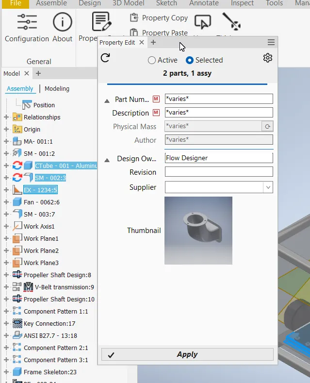 Multi-edit av flere komponenter i Flow